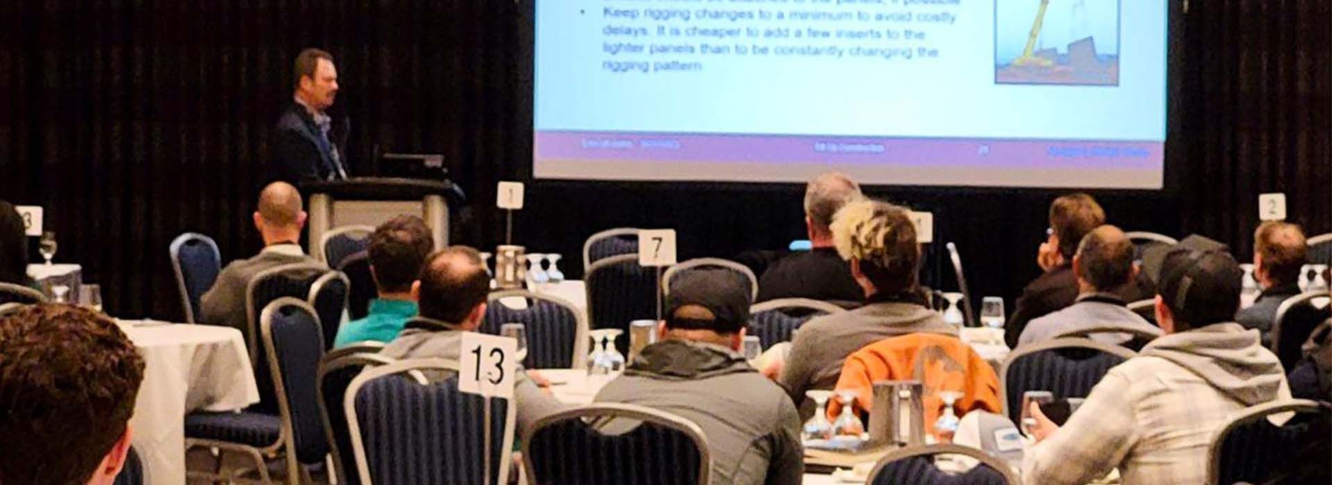 Photo of Mike Wolstenholme presenting during a seminar